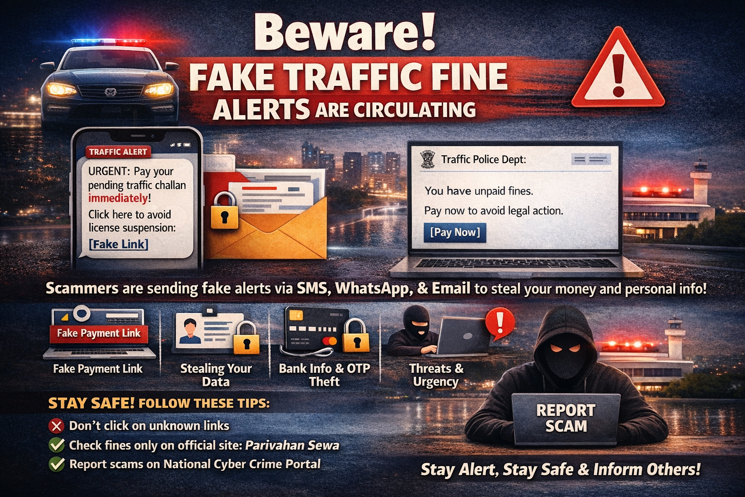 Beware! Fake Traffic Fine Messages Are Circulating